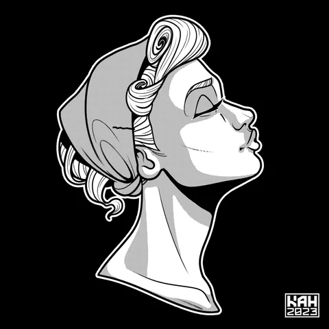 BW Portraits Bandana Kiss