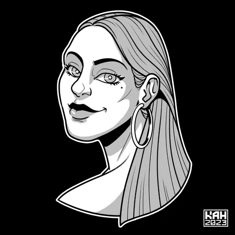 BW Portraits Hoop Earrings