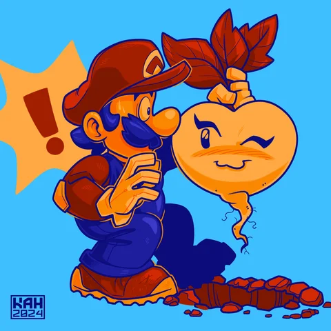 Super Mario Turnip Pull